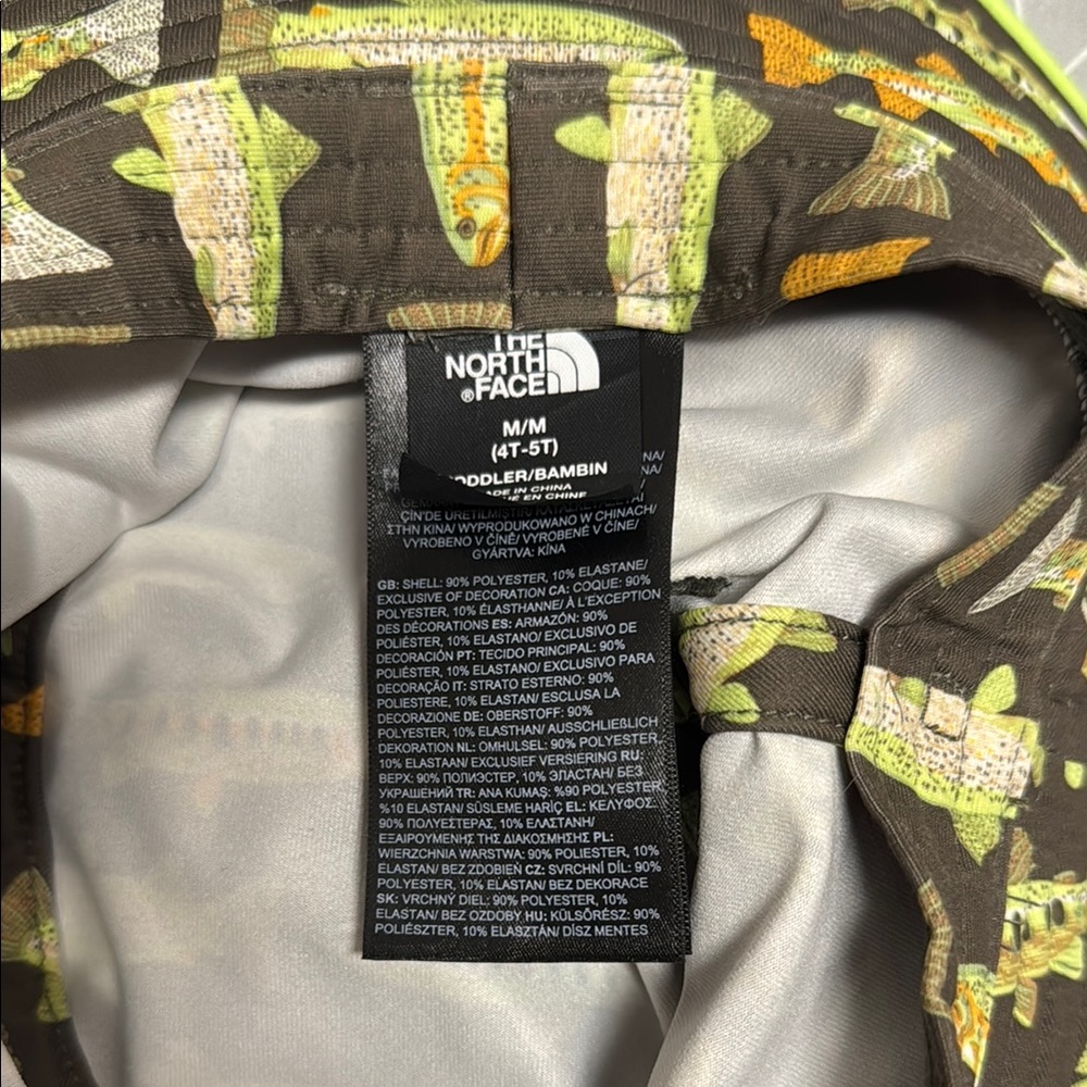 The North Face Fish Print Bucket Hat - Brown and Yellow - Picture 2 of 2